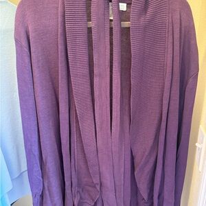 Diane Von Furstenberg Purple Silk Cardigan